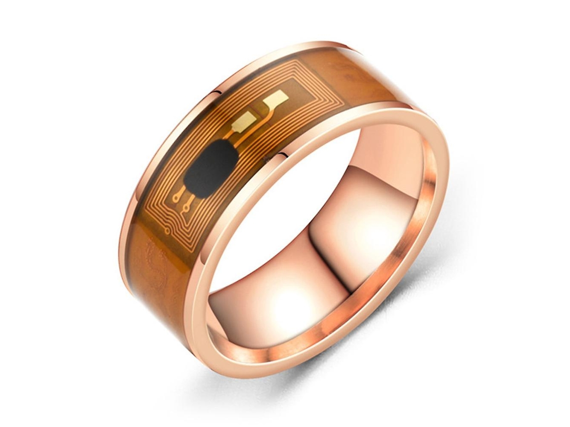 Anillo inteligente con chip NFC en acero inoxidable, diseño de doble dragón con gotero, ideal para regalar. Nostalgia88 (bosaid)