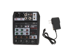 Consola De Mezcla De Audio Profesional De 4 Canales Con Tarjeta De Sonido Bluetooth Para Grabación Y Transmisión, Enchufe Estadounidense 100-240 V.