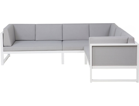Conjunto de jardín en aluminio gris BELIANI Castella