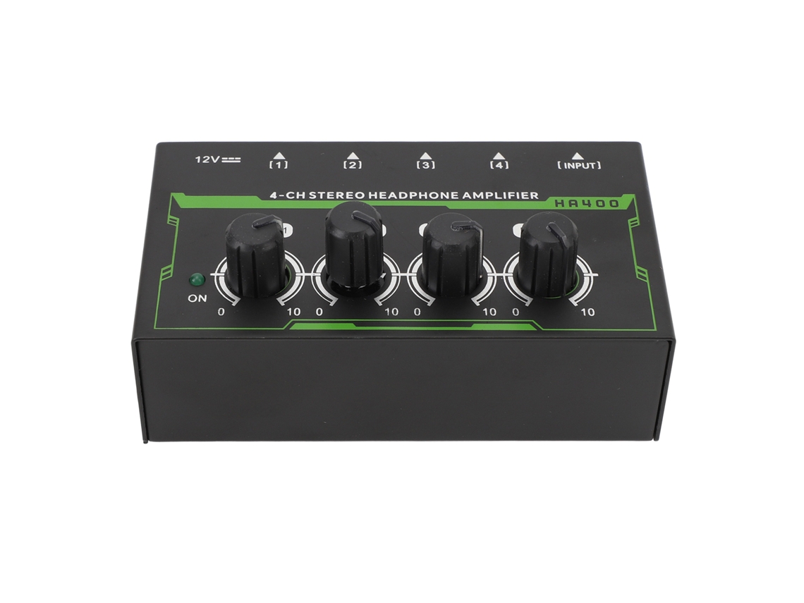 Amplificador De Auriculares Estéreo De Alta Potencia De 4 Canales Para Estudio Y Escenario, Con Conector Usb.