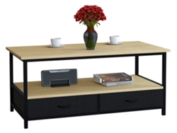 Mesa de centro de metal y madera Flonila Vcm