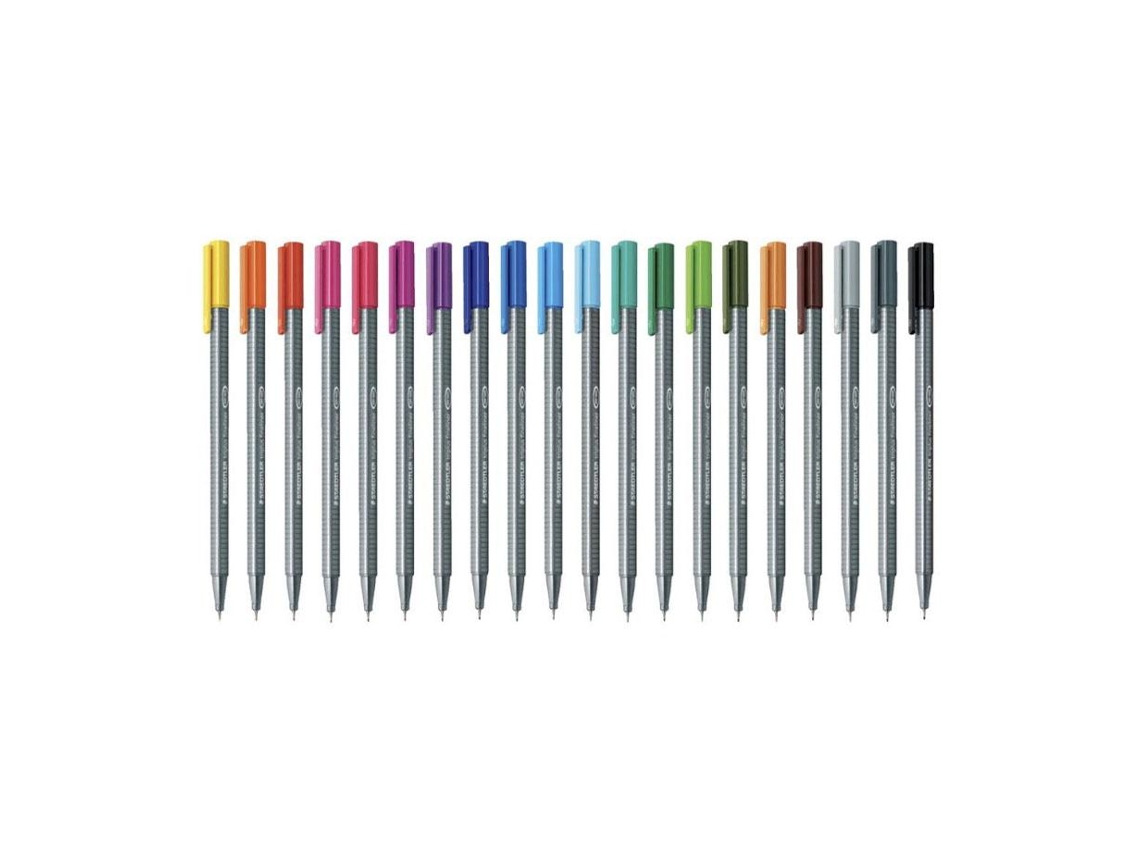 Marcador Triplus Fineliner Vermelho Escuro