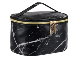 2026-bolsa De Maquillaje Portátil Larga Capacidad De Cuero Pu Impermeable Mármol Para Viaje Y Uso Diario