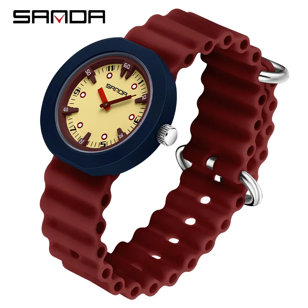 Reloj Infantil De Cuarzo (rojo), Esfera 3d Luminosa E Impermeable, De Alta Calidad.