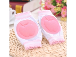 Rodilleras antideslizantes y transpirables para bebés que están aprendiendo a caminar, color rosa.