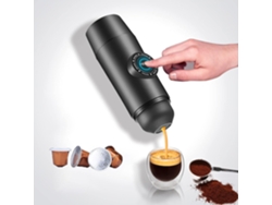 Cafetera portátil 2 en 1 con bomba eléctrica, extracto, concentrado, cápsulas de polvo, doble uso, color negro Cuich