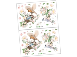 2 Juegos De Pegatinas Decorativas Y Removibles De Pájaros Para La Pared Del Salón.