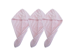 Toalla Kofihety Turbantes Cabello Frizz Cabellos Rosa (30x20x5cm)