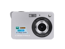 Cámara digital SZSMART con pantalla HD de 21 MP con detección de rostro antivibración (Plata)