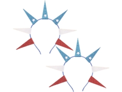 2 Pièces Lot De 2 Serrage, Cabezas À Étoiles Pailletées Bleu Blanc Rouge