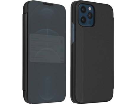 Funda iPhone 12 Pro Max AVIZAR Espejo Translúcida Negro