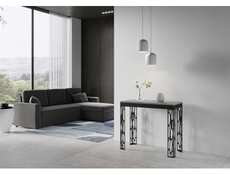 Consolas Ghibli Evolution Extensible hasta 300 cm ITAMOBY (90 x 40 x 77 cm - Paneles de Melamina - Cemento)