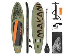 Tabla hinchable de paddle surf SUP Makani ECD 320 x 80 x 15 cm de PVC color oliva