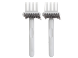2pcs Cepillo Limpiador De Peines Con Mango Ergonómico Para Eliminar Polvo Y Pelo