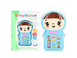Brinquedo Celular Infantil Educativo Com Música Luz Histórias Cartoons Presente Azul