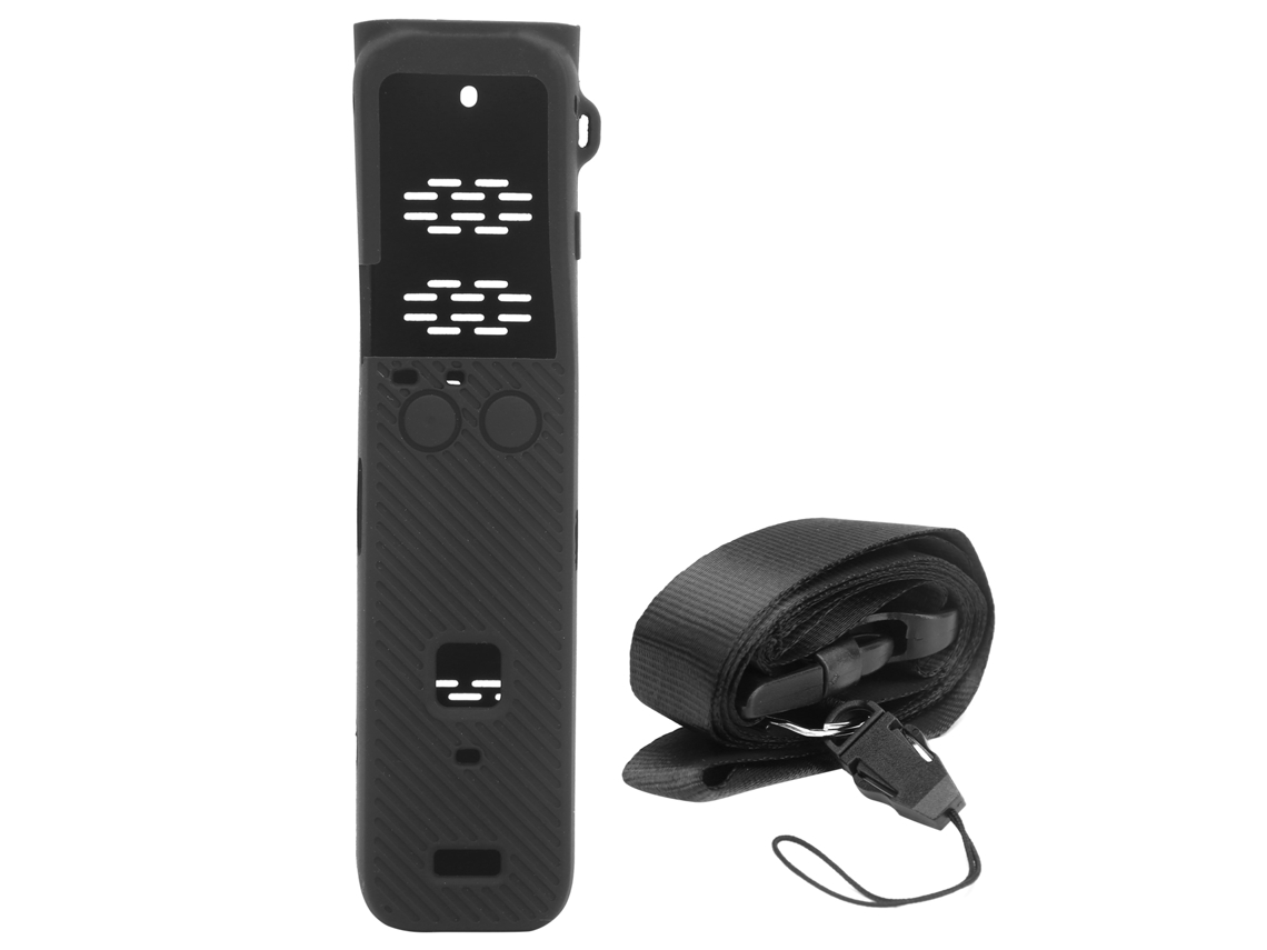 TRUYUETY Funda Protectora para Cámara Pocket 2, Funda Blanda Negra de Silicona con Llavero