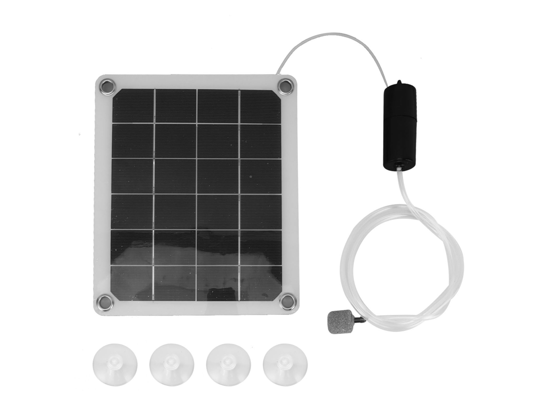 Aireador Solar Silencioso De 20 W Para Estanques Con Piedras Difusoras De Burbujas, Ideal Para Peceras Y Acuarios.
