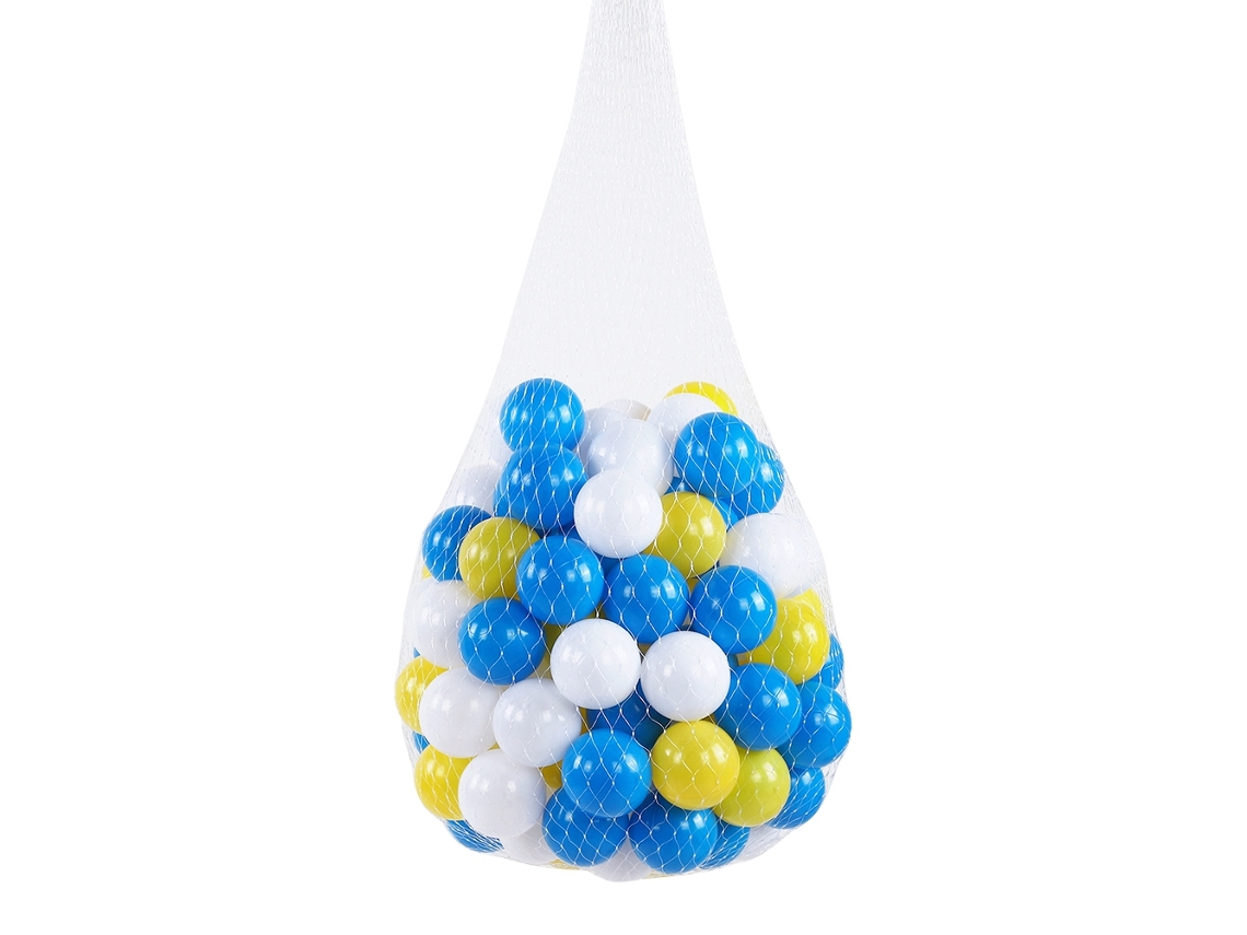 Mali 100 Bolas de Plástico Macias Reutilizáveis Branco Azul Amarelo para Crianças Brinquedo de Piscina de Bolas Oceano