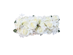 Flor de eucalipto de seda artificial para decoración de senderos y guía de caminos.