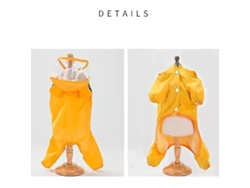 2026-impermeable Para Perros Con Gorro Transparente, Tiras Reflectantes Y Diseño De Oso, Tallas M-3xl