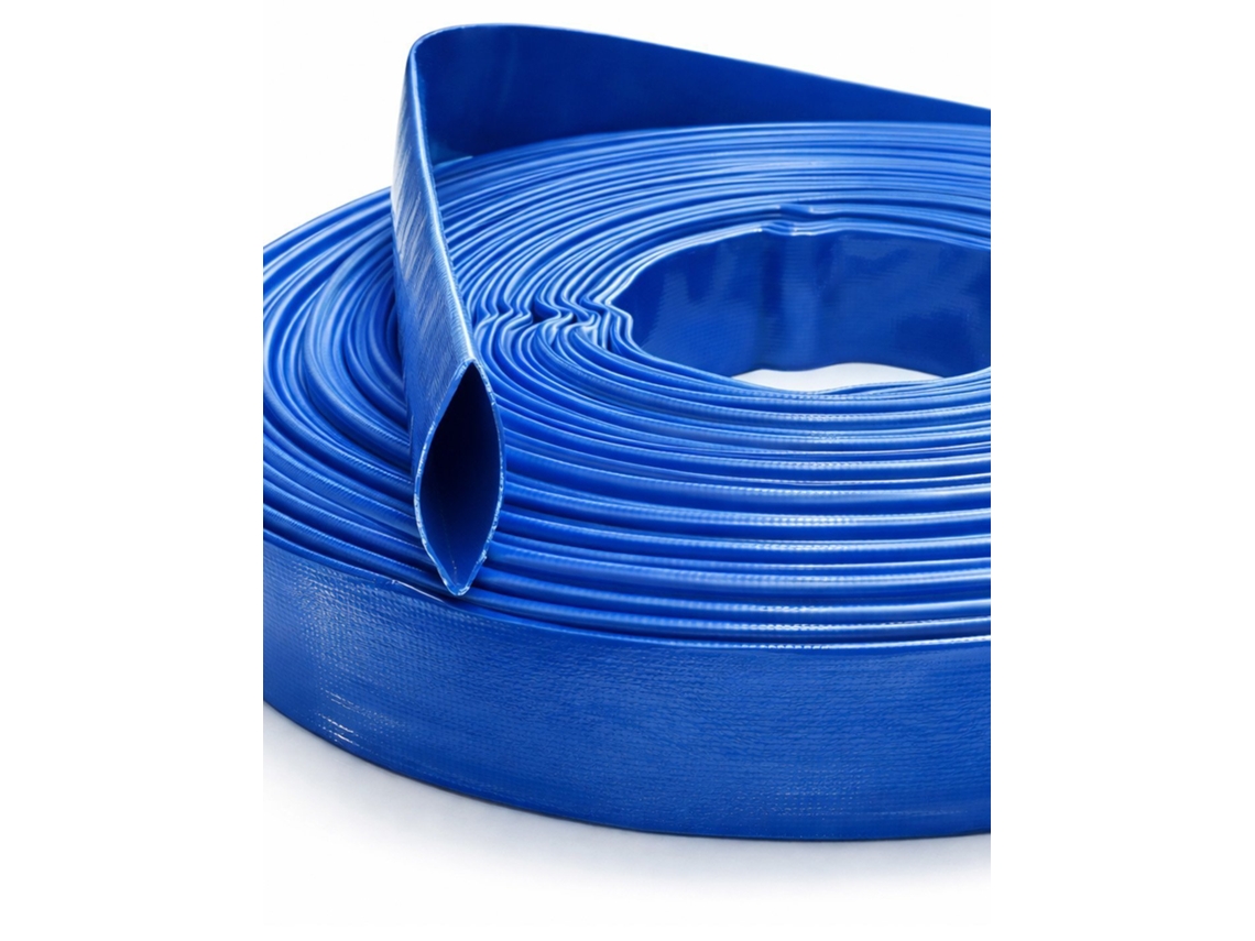 Manguera Plana Reforzada Arin Flat De Pvc Azul | Alta Presión | Rollo Completo 125mm