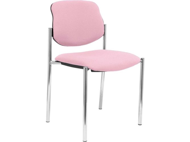 Silla de Confidente PIQUERAS Y CRESPO Villalgordo Rosa y Chasis Cromo