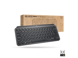 Teclado LOGITECH Mx Keys Mini For Business (Inalámbrico - Inglés - Gris)