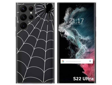 Carcasa Samsung Galaxy S22 Ultra 5G TUMUNDOSMARTPHONE Dibujos Transparente Araña Multicolor