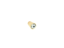 Pomo Para Mueble En Zamac Y Cristal 17 Mm De Diámetro Chapado En Oro