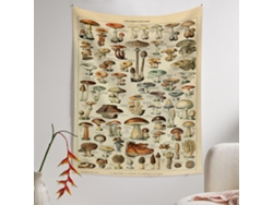 Rebe-manta De Pared Con Hongos Y Plantas Botánicas Arte Boho Decoración 150x200cm