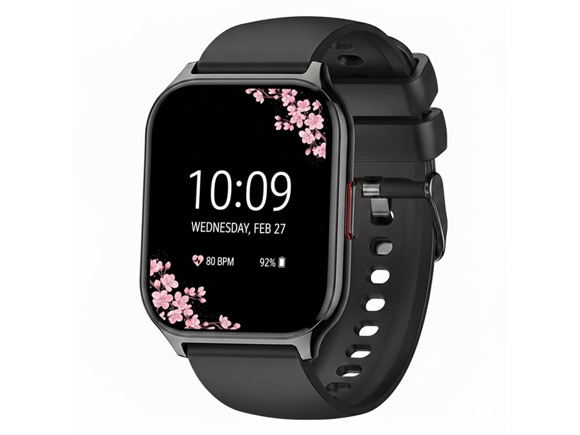 Reloj Inteligente P95 Para Mujer, Pantalla De 2,01 Pulgadas, Bluetooth, Conexión De Un Solo Toque (negro)