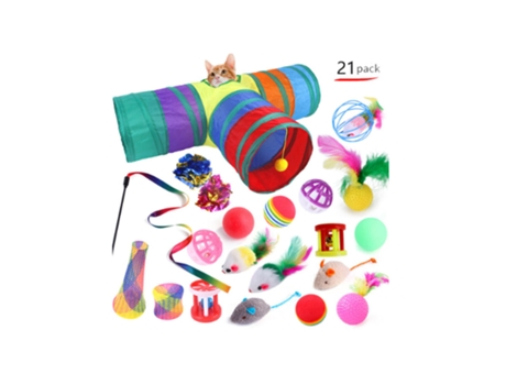 Juego de juguetes para gatos Tunnel con Teaser Stick ATI-PC
