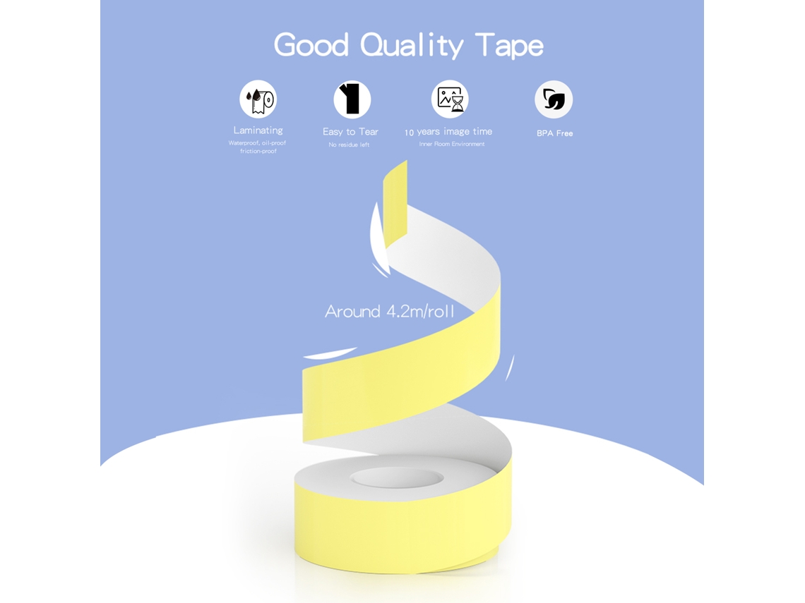 Papel adhesivo térmico Peripage L1, con bonitos diseños, resistente al agua y al aceite.
