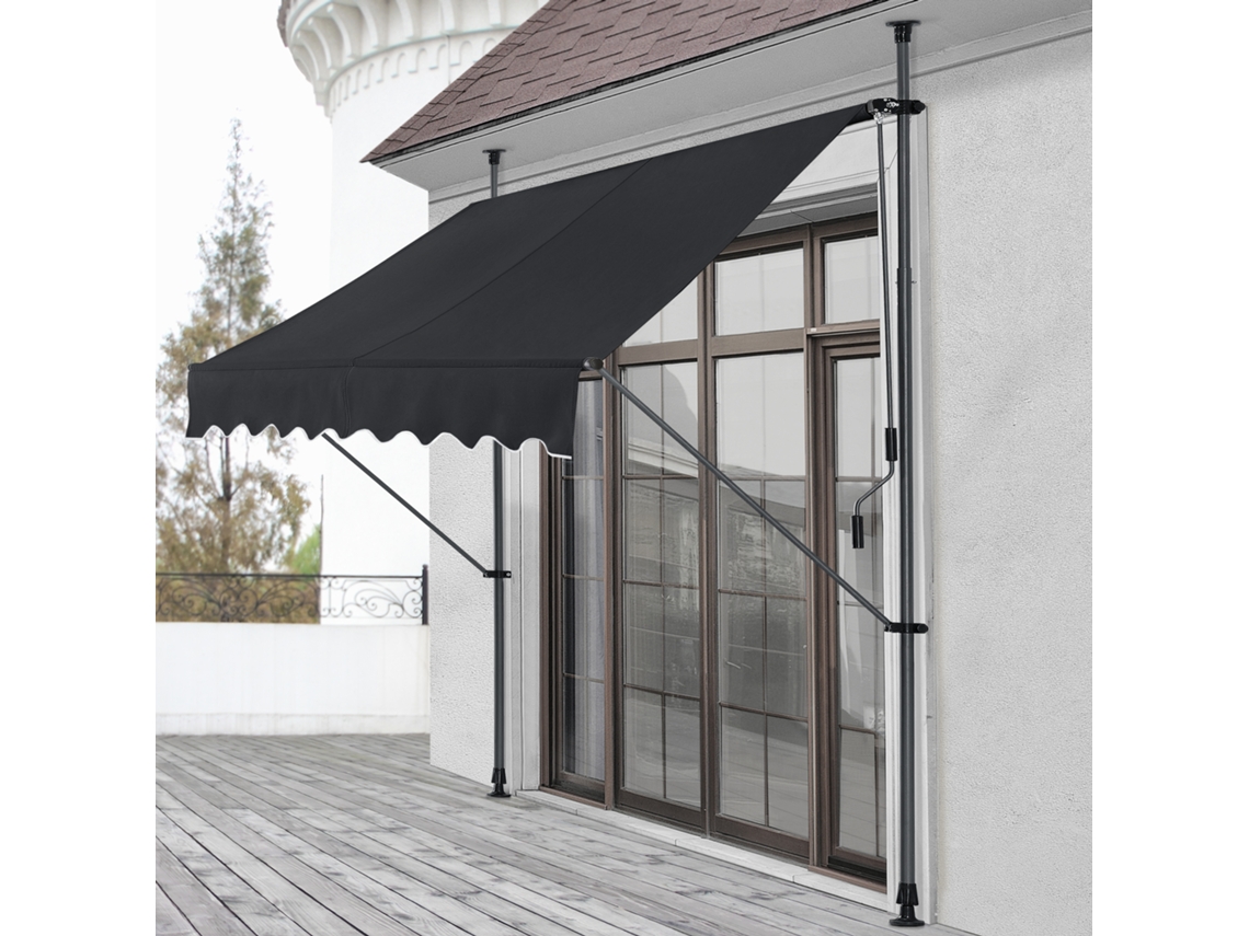 Toldo articulado PRO.TEC Stem  250 x 120 x 220-309 cm Negro