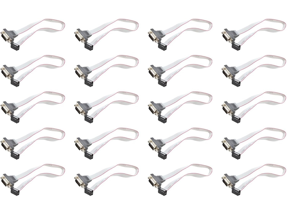20 Adaptadores De Cable Con Conector Db9 Rs232 De 10 Pines