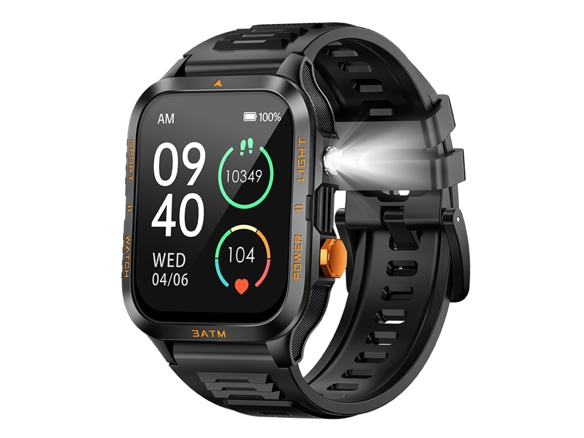 Reloj Inteligente Kt89 Con Protección Impermeable De 3 Atm Y Batería De Larga Duración De 25 Días (negro)