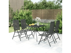 Conjunto de comedor de jardín de 2 piezas en acero antracita Dkd Home Decor