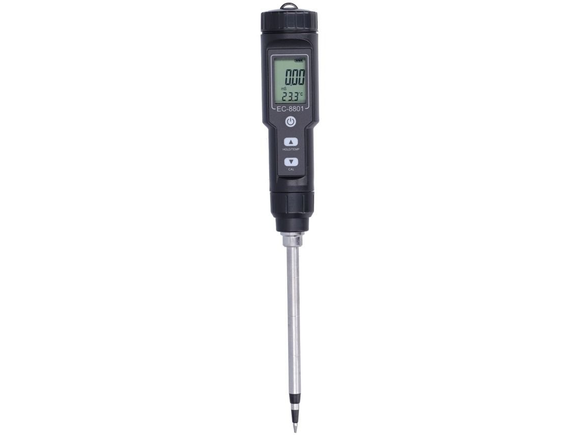 Medidor De Conductividad Eléctrica (ce) Y Temperatura Del Suelo Con Pantalla Lcd Para Jardín Y Huerto.