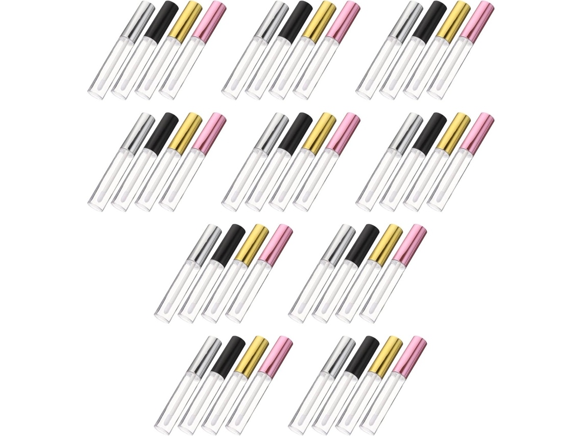 Lot De 40 Tubes Vides Pour Gloss A Lèvres 10 Ml Conteneurs Recargables En Abs Avec Cepillo