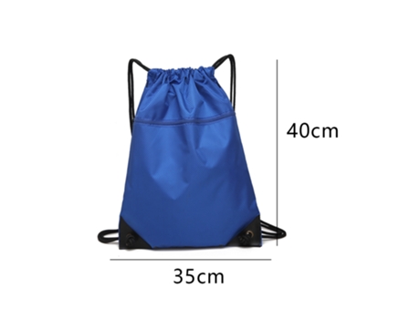 Mochila con cordón Bolsa de gimnasio Sackpack String Sack Pack Bolsas (Azul real)