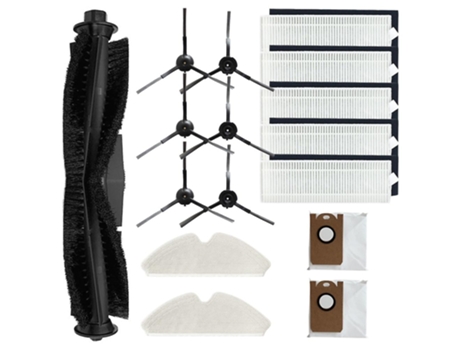 16pcs escova lateral rolo esfregão hepa para acessórios proscenic m7 pro