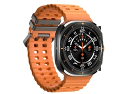 Reloj inteligente con Bluetooth, llamadas, asistente de voz, clima, música, frecuencia cardíaca, presión arterial y modos multideportivos, color naranja Yizhood