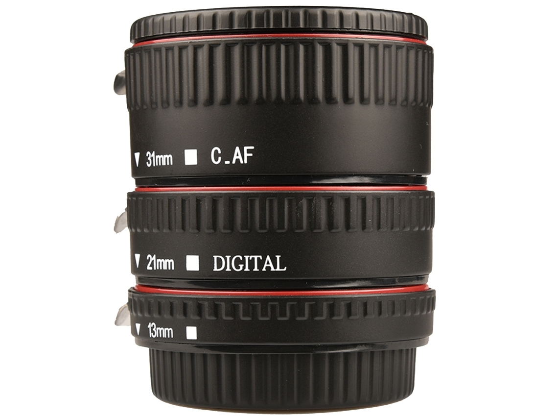 Kit de tubo de extensión macro, anillo de enfoque automático de tres piezas y lentes SLR compatibles con Canon.