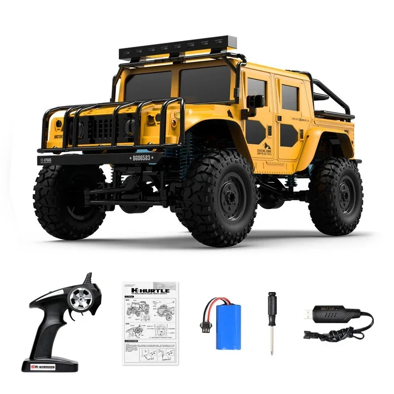 Coche teledirigido trepador a escala 1/12, juguete eléctrico en miniatura, regalo para niños. MDUG (amarillo)