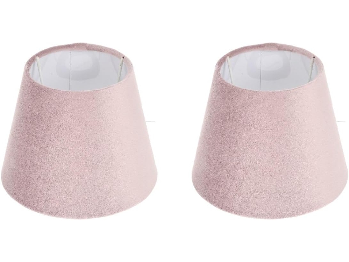 2 Pantallas Blancas Con Forro, Compatibles Con Pantallas Cilíndricas Para Lámparas De Mesa Y De Pared.