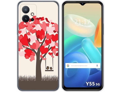 Carcasa para Vivo Y55 5G TUMUNDOSMARTPHONE Dibujos Pajaritos Multicolor