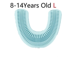 Cabezal de cepillo de dientes eléctrico GOKOCO para niños en forma de U con rotación de 360 ​​grados, fabricado en silicona, reemplazable y con accesorios.