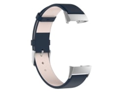 Correa De Repuesto De Cuero Para Reloj Inteligente Fitbit Charge3 Azul Oscuro
