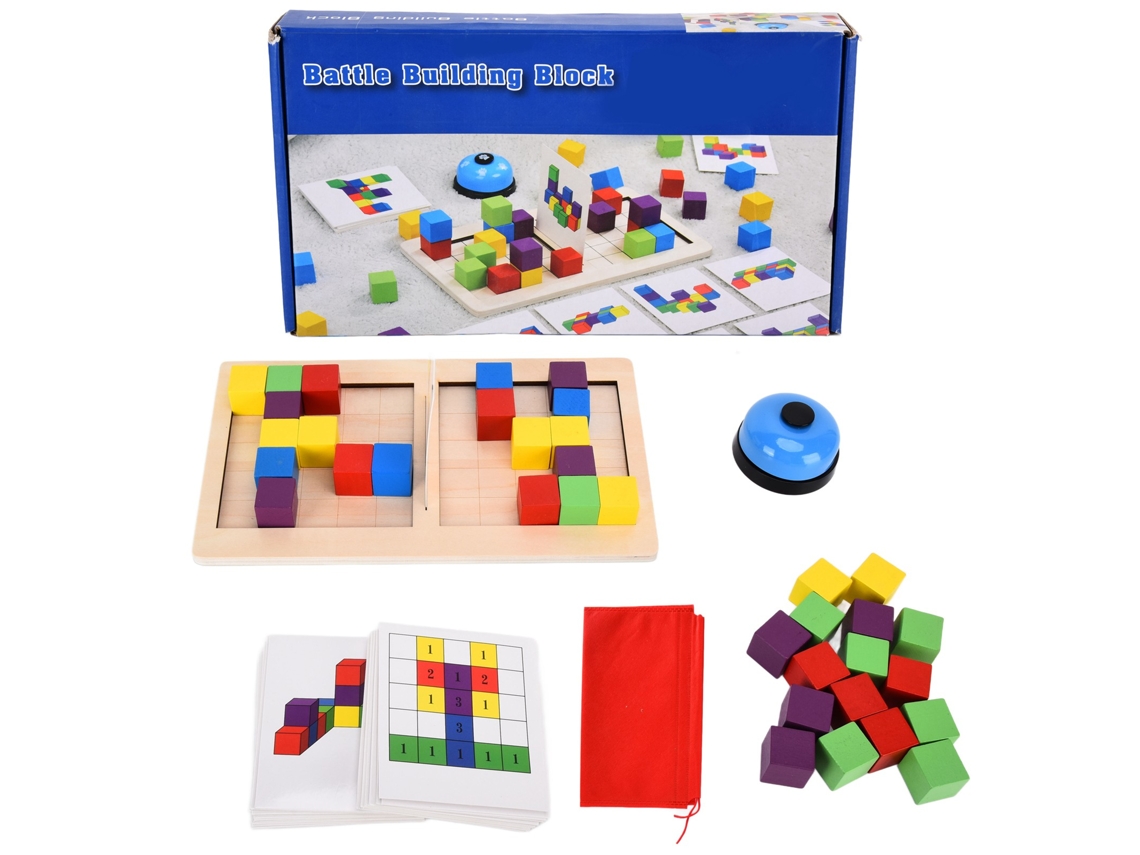 Bloques De Madera Juguetes De Construcción Para Educación Temprana Juego De Rompecabezas Con Pensamiento Lógico Jqn