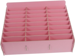 Organizador de madera con múltiples compartimentos para teléfonos móviles, fundas y un versátil soporte de escritorio. SFUSHOS